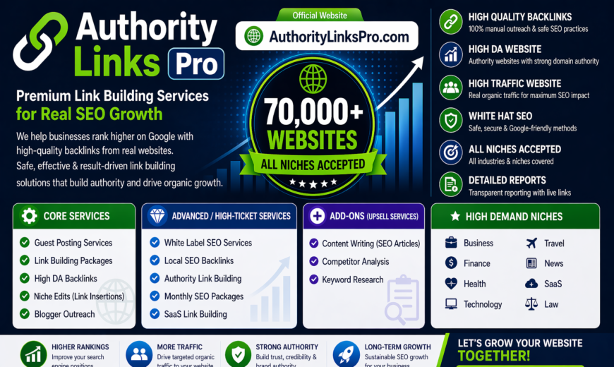 Authority Links Pro – High-Quality Link Building Services for Real SEO Growth