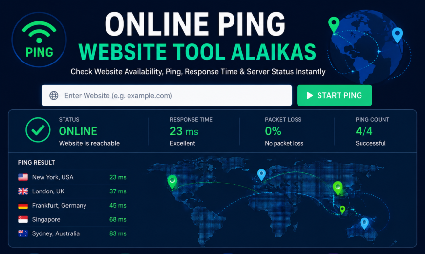 online ping website tool alaikas