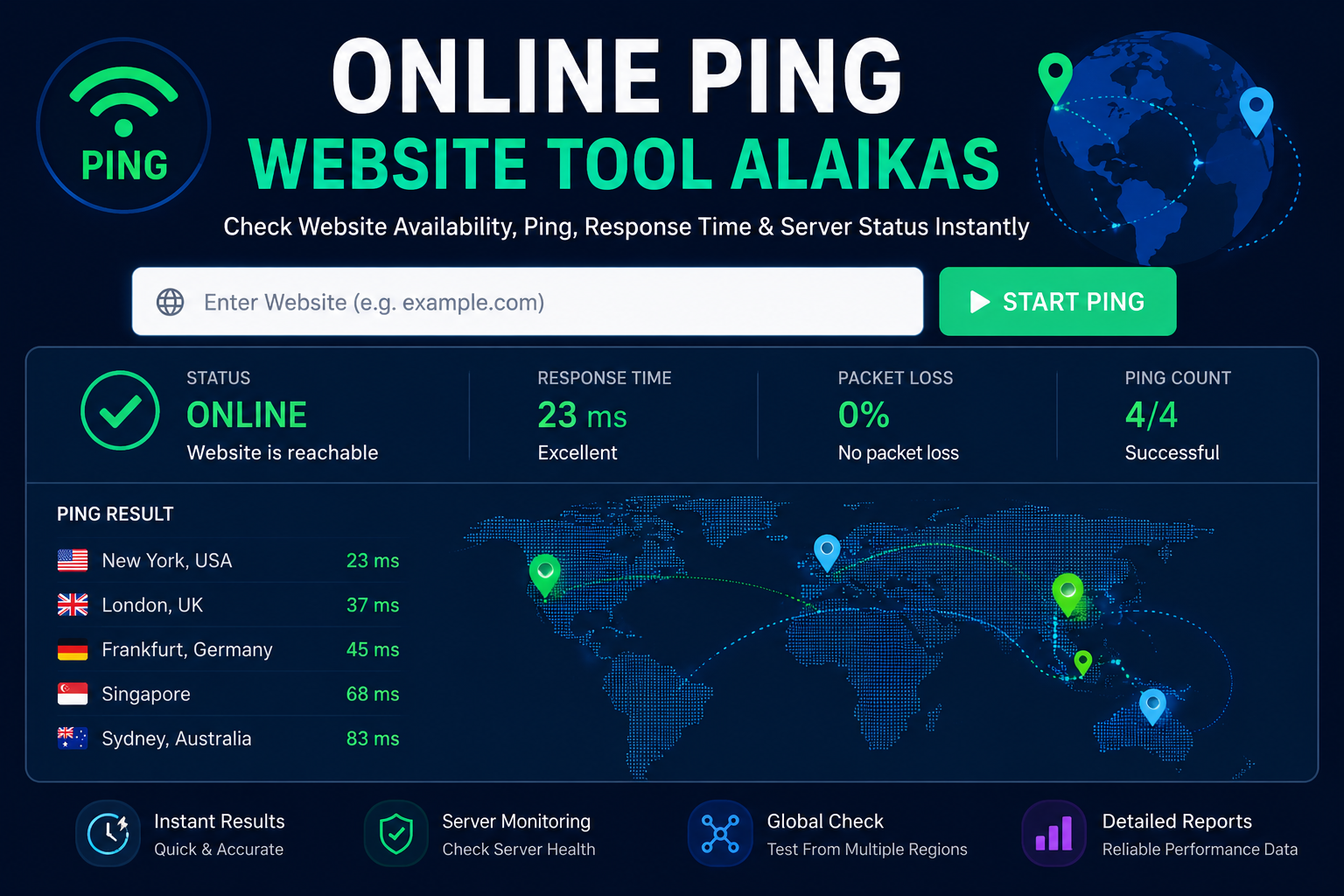 online ping website tool alaikas