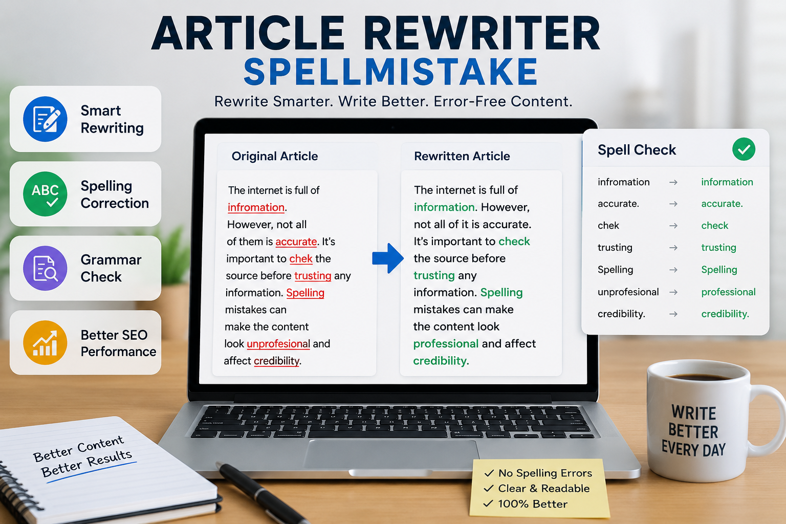 article rewriter spellmistake